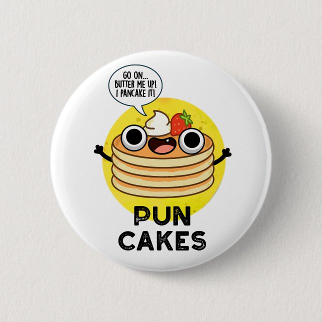 Puncakes Funny Pancake Pun  6 Cm Round Badge (Front)