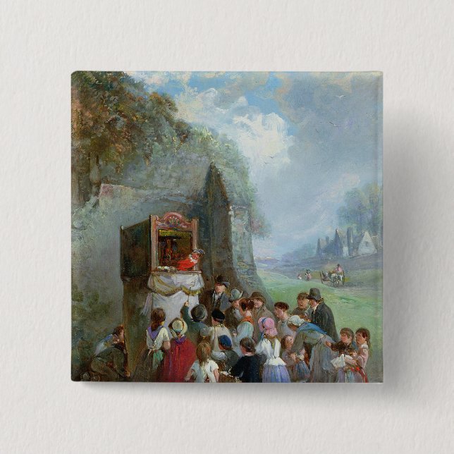 Punch and Judy 15 Cm Square Badge (Front)