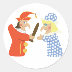 Punch and Judy Classic Round Sticker
