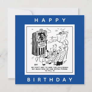 Punch and Judy show on the beach  cartoon Card
