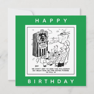 Punch and Judy show on the beach  cartoon Card