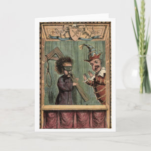 "Punch and the Hangman" Greeting Card