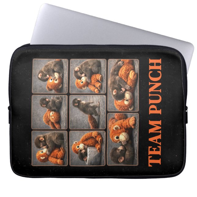 Punch Baby Monkey Laptop Sleeve (Front)