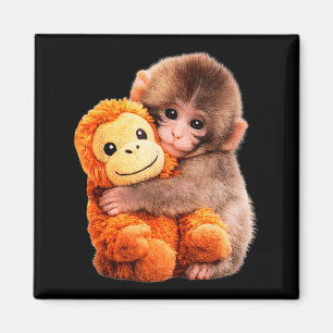 Punch baby monkey  magnet