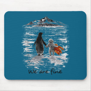 Punch baby monkey meets nihilist penguin e meme mouse pad