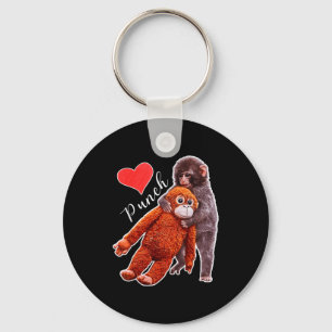 Punch baby monkey meme key ring