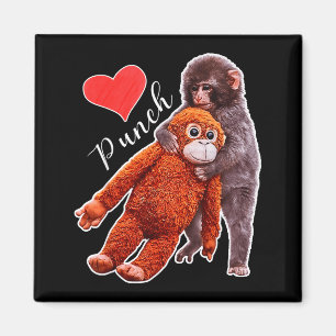 Punch baby monkey meme magnet