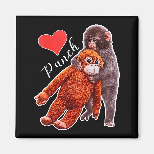 Punch baby monkey meme  magnet (Front)