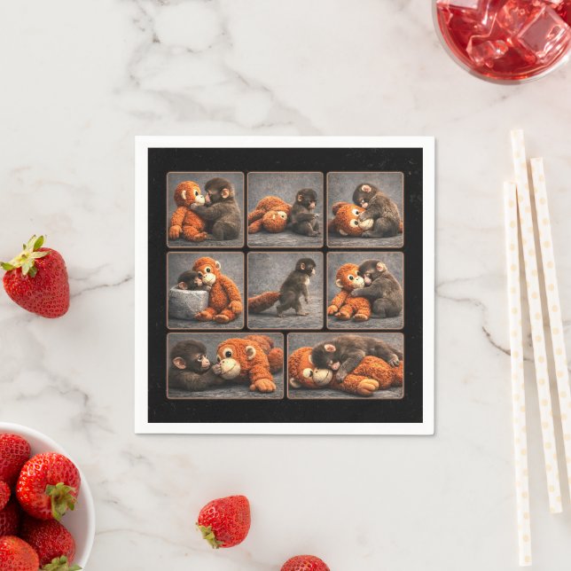 Punch Baby Monkey Napkin (Insitu)