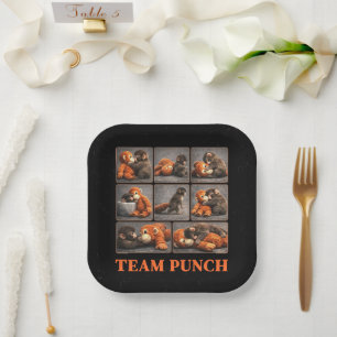 Punch Baby Monkey Paper Plate