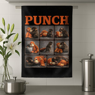 Punch Baby Monkey Tea Towel