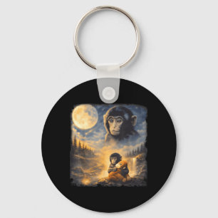 Punch Baby Monkey Team Punch Moon 90s Retro Animal Key Ring