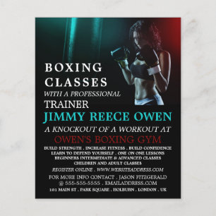 Punch Bag, Boxing Class Advert Flyer