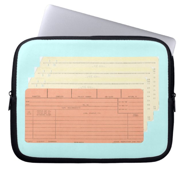 Punch Cards Laptop Sleeve (Front)