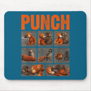 Punch cute monkey mouse pad