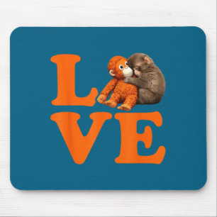 Punch cute monkey mouse pad