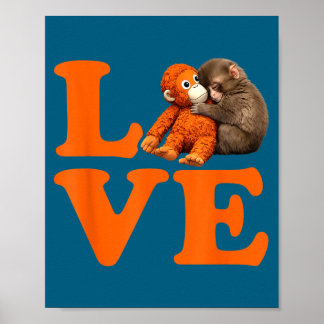 Punch cute monkey poster