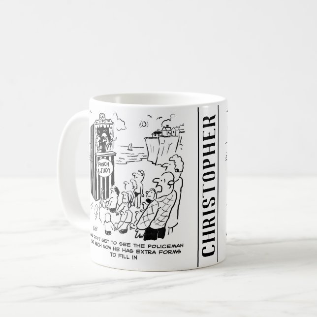 Punch & Judy Show Policeman Missing Coffee Mug (Front Left)