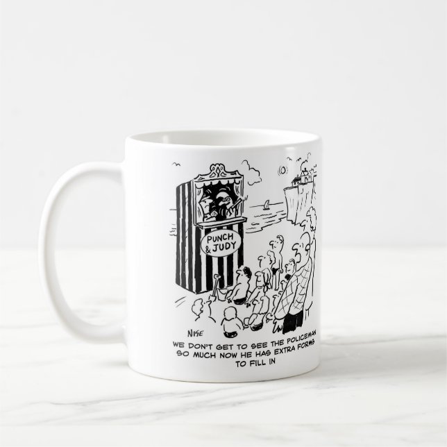 Punch & Judy Show Policeman Missing Coffee Mug (Left)