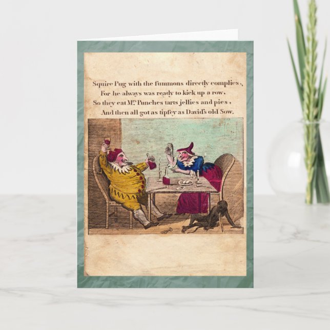 Punch & Judy Story Plate III Greeting Card (Front)