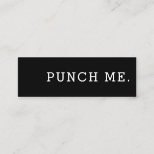 Punch Me Simple Dark Loyalty Coffee Punch-Card