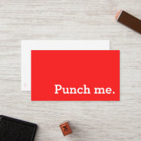 Punch Me Simple Dark Loyalty Coffee Punch-Card