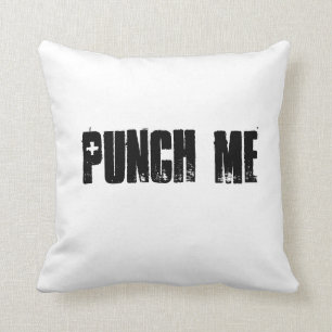 Punch Me Throw Pillow
