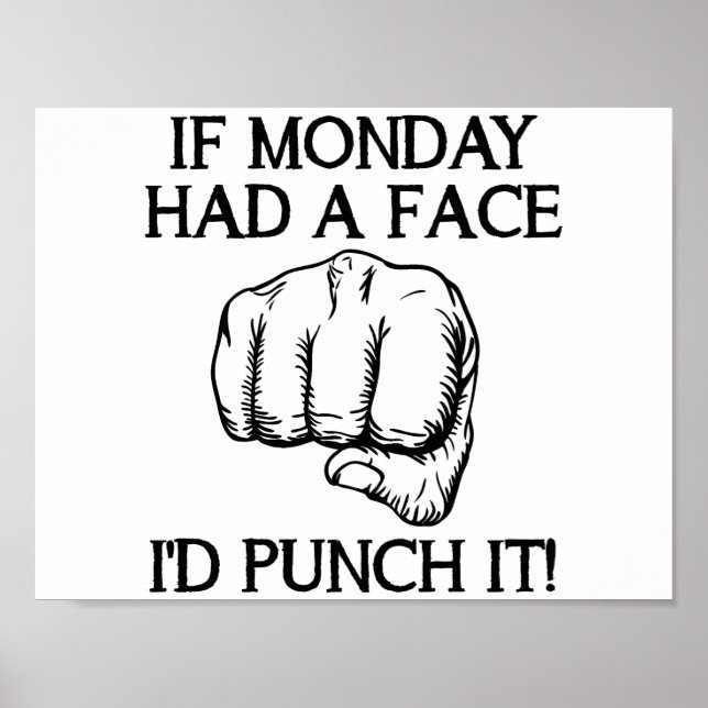 Punch Monday Funny Poster (Front)