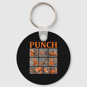 Punch monkey cute baby funny animal  key ring