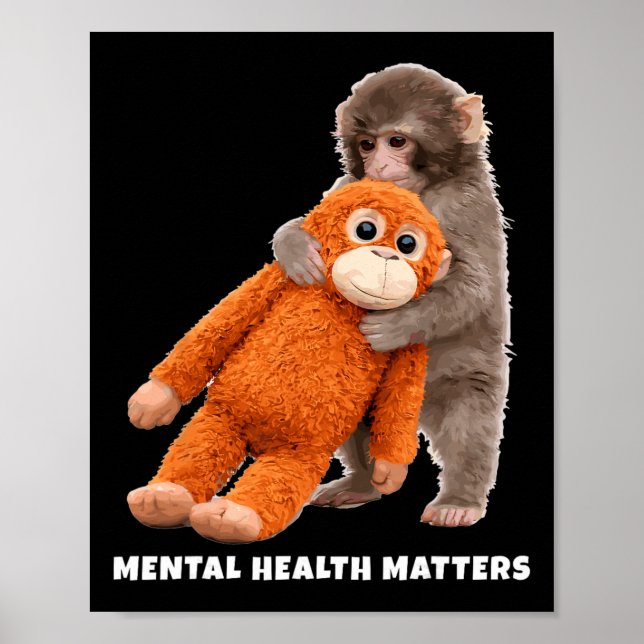 Punch Monkey Meme Mental Health Problems  Poster (Front)