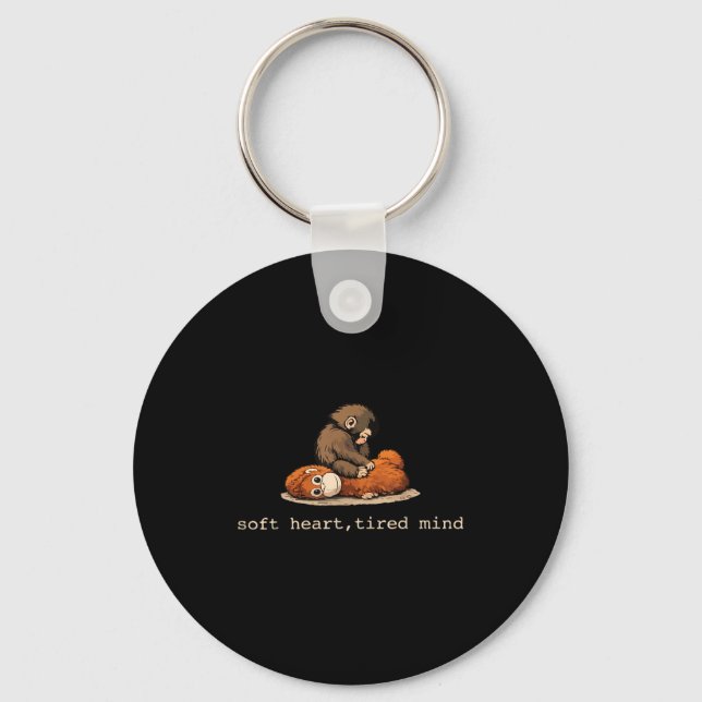 Punch monkey plush cute baby monkey with plushie key ring (Front)