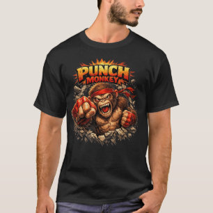 Punch Monkey Plush Viral Meme Graphic T-Shirt