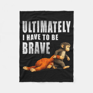 Punch monkey punch baby monkey lonely monkey fleece blanket