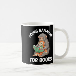 Punch monkey with book funny national reading coffee mug