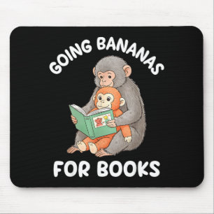 Punch monkey with book funny national reading mouse pad