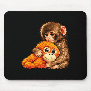 Punch team punch cute baby monkey mouse pad
