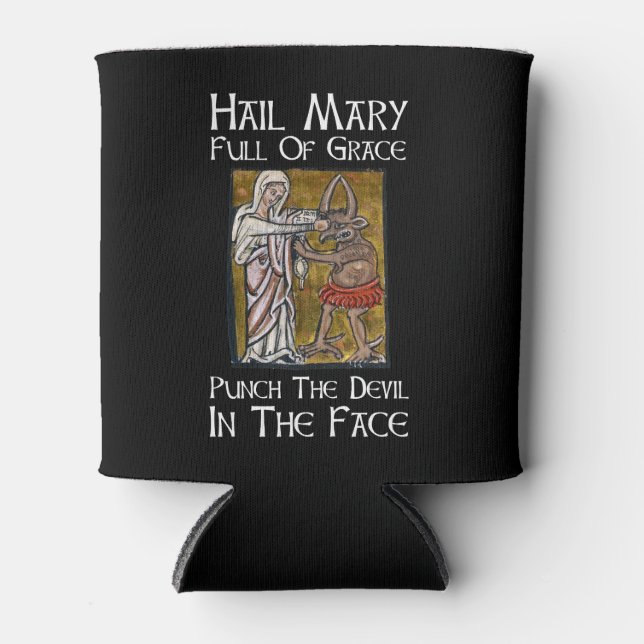 Punch the Devil in the Face! Can Cooler (Front)