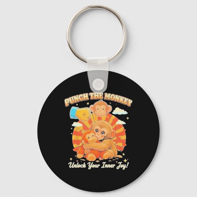 Punch The Monkey Unlock Your Inner Joy _1  Key Ring (Front)