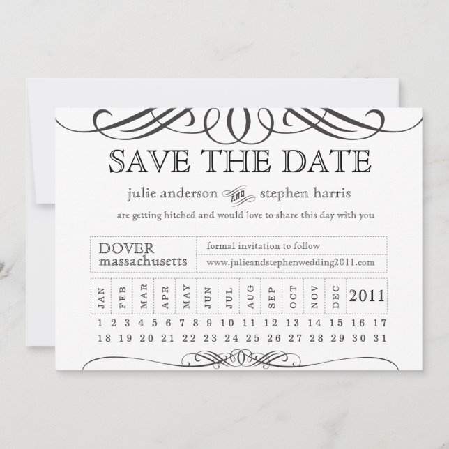 Punch Ticket Save the Date (Front)