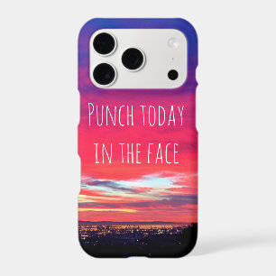Punch Today in Face Hot Pink Blue Coastal Sunset