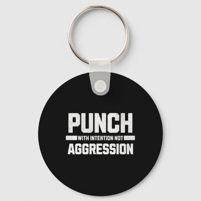Punch With Intention  Key Ring (Front)