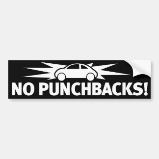 Punchbuggy White - No Punchbacks! Bumper Sticker
