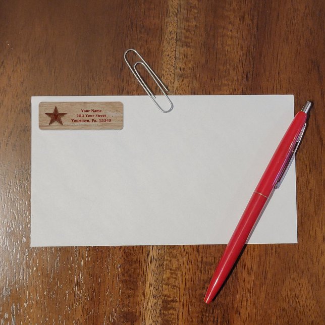 Punched Tin Star Address Label Return Address Label (Creator Uploaded)