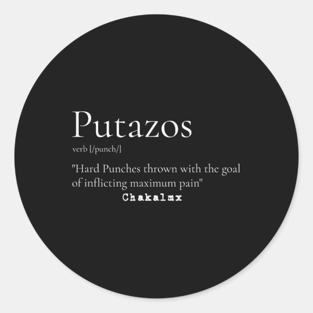 Punches  classic round sticker (Front)
