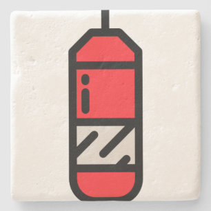 punching-bag stone coaster
