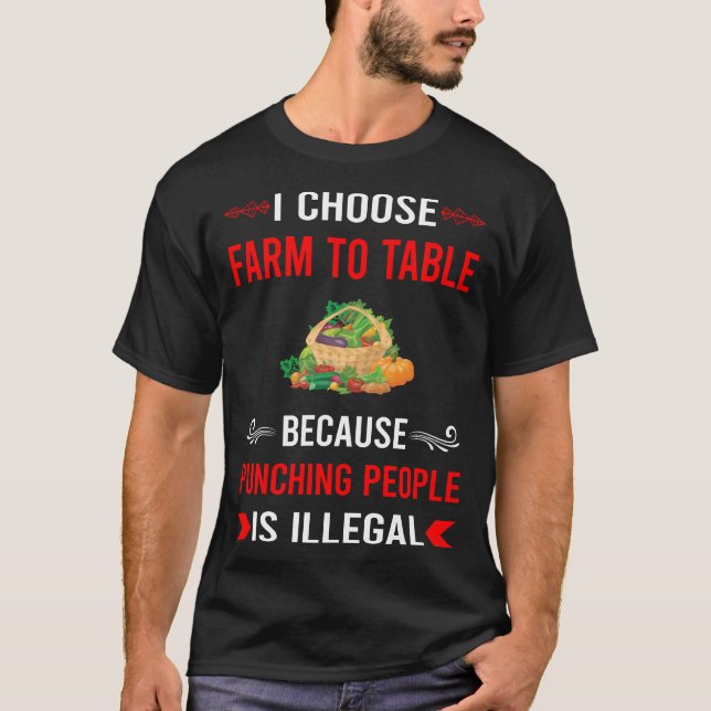 Punching Farm To Table T-Shirt (Front)