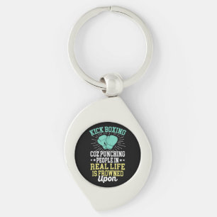 Punching People Is Frowned Upon Funny Sarcastic Ki Key Ring