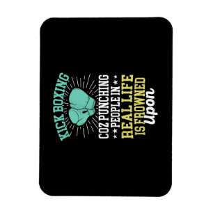Punching People Is Frowned Upon Funny Sarcastic Ki Magnet