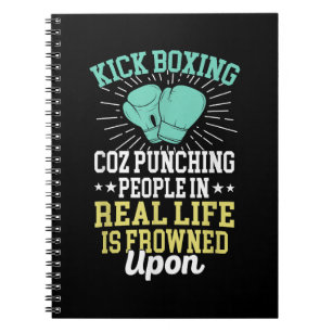 Punching People Is Frowned Upon Funny Sarcastic Ki Notebook