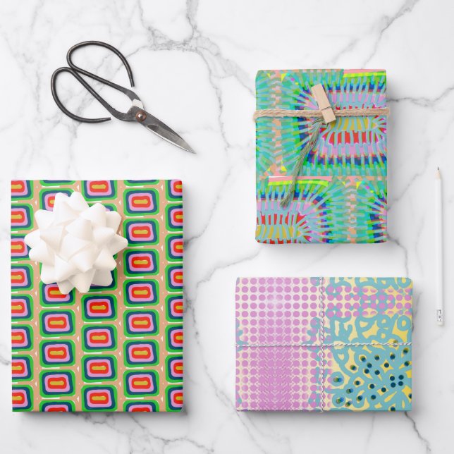 PUNCHY GRAPHIC WRAPPING PAPER (Front)